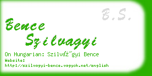 bence szilvagyi business card